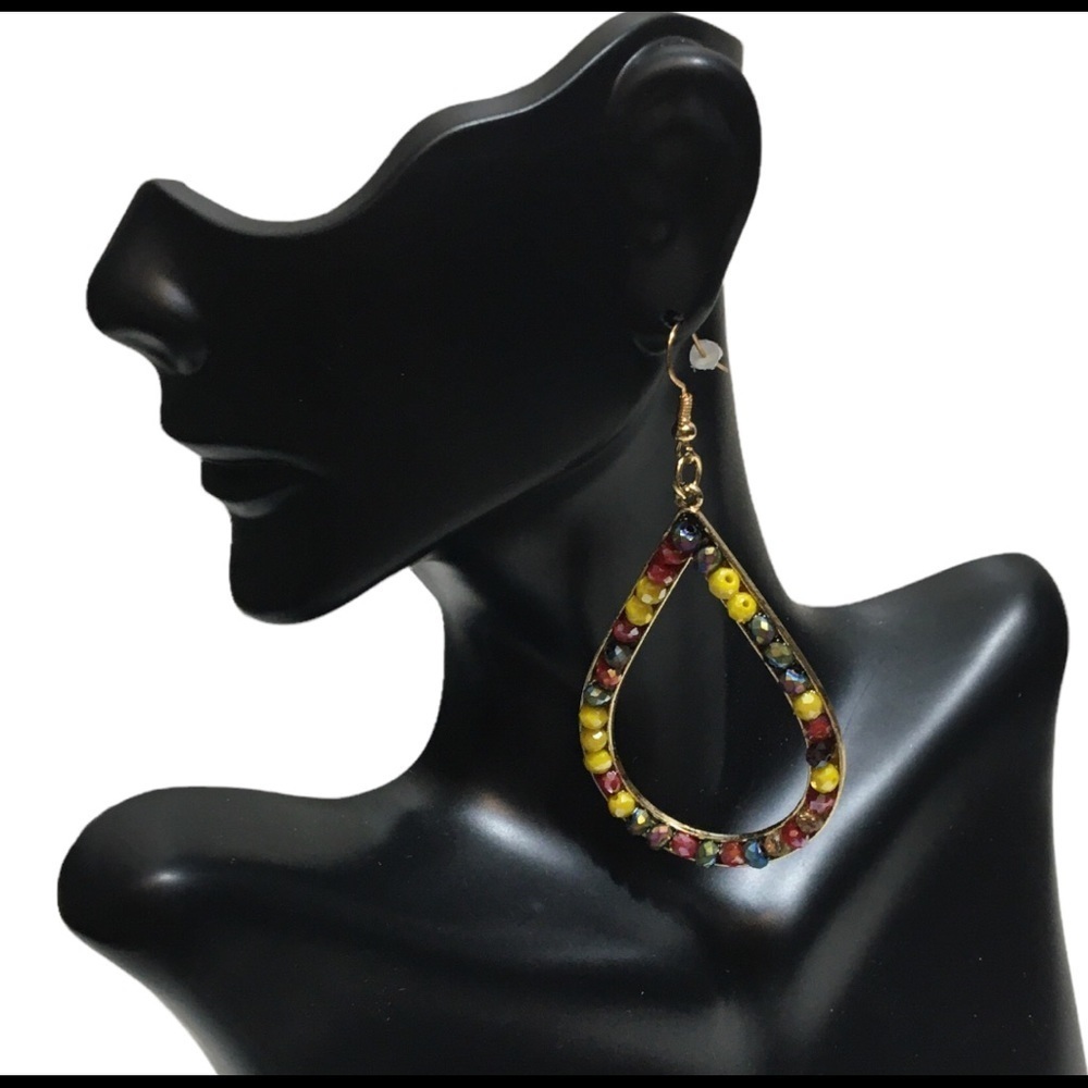 MULTI Colored Bohemian Tear Drop Women Earrings NWT
